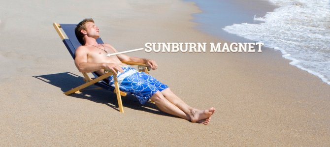 Sunburn magnet